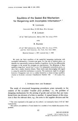 Equilibria of the Sealed- Bid Mechanism for Bargaining with