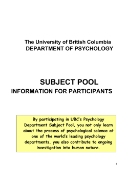 The Psychology Research Participation System