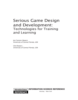 Serious Game Design and Development