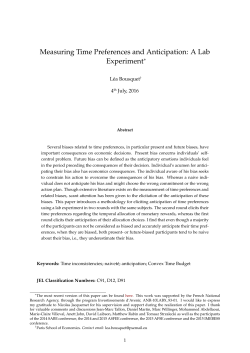 L&eacute;a Bousquet: On time and risk preferences