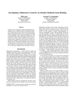 Investigating Collaborative Creativity via Machine