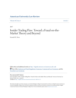 Insider Trading Flaw: Toward a Fraud-on-the