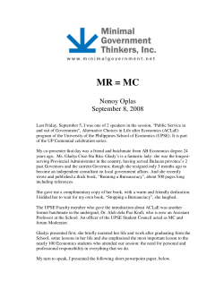 MR = MC - Minimal Government Thinkers, Inc.