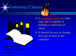 Container Classes - Faculty Web Pages