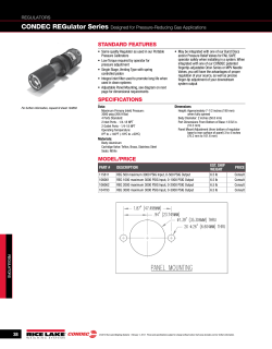 sTANdARd FEATUREs MOdEL/PRICE sPECIFICATIONs