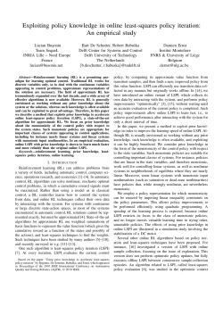 Exploiting policy knowledge in online least
