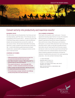 Convert activity into productivity and maximize results!