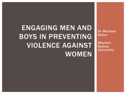 Engaging men and boys in preventing violence against women