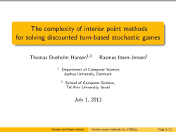 The complexity of interior point methods for solving discounted turn