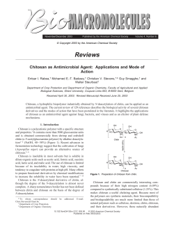 Chitosan as Antimicrobial Agent: Applications and Mode of Action