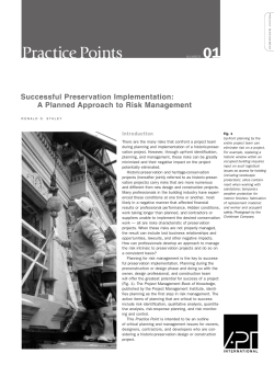 Practice Points - Association for Preservation Technology