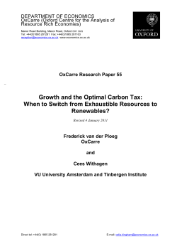 Growth and the Optimal Carbon Tax: When to Switch from
