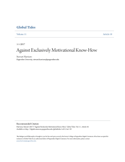 Against Exclusively Motivational Know-How