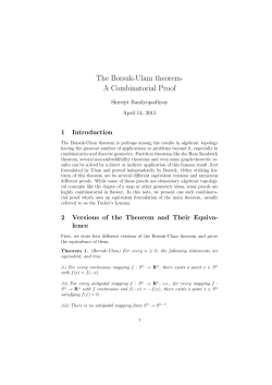 The Borsuk-Ulam theorem- A Combinatorial Proof