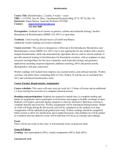 Bioinformatics