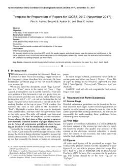 Transaction / Regular Paper Title