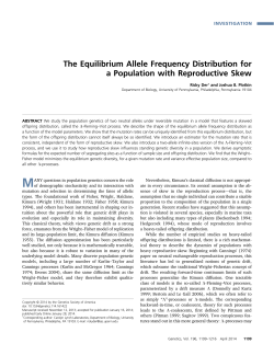 The Equilibrium Allele Frequency Distribution for a