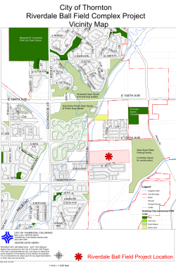 City of Thornton Riverdale Ball Field Complex Project Vicinity Map