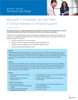 Microsoft IT Integrated Lync into Their IT Global