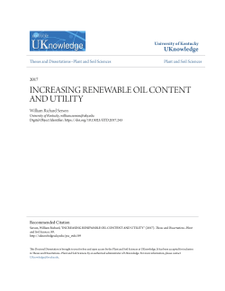 increasing renewable oil content and utility