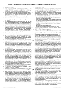 general terms and conditions for hotel
