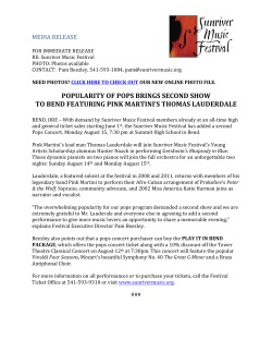 POPULARITY OF POPS BRINGS SECOND SHOW TO BEND