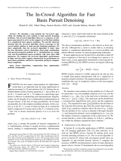 The In-Crowd Algorithm for Fast Basis Pursuit Denoising