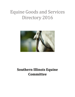 Equine Directory - Saline-Gallatin County Farm Bureau