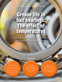 Grease life in ball bearings: The effect of temperatures