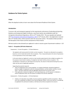 Guidance for Points System - Cayman Islands Immigration Department