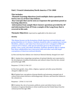 Key Concepts for Unit 2