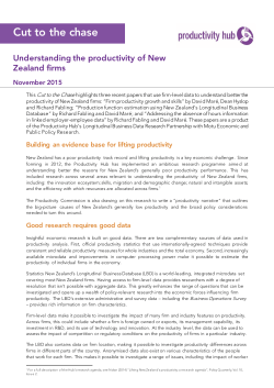 Understanding the productivity of New Zealand firms