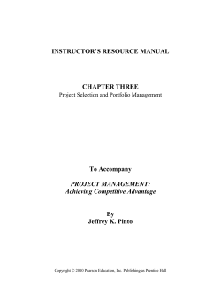pinto_pm2_ism_ch03 Project Selection-Portfolio - PM