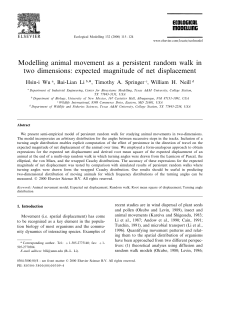 Modelling animal movement as a persistent