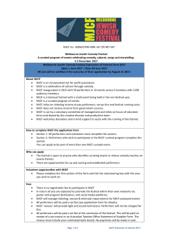 HERE - Melbourne Jewish Comedy Festival