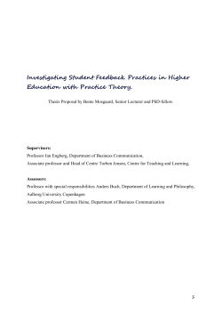 Investigating Student Feedback Practices in Higher Education with