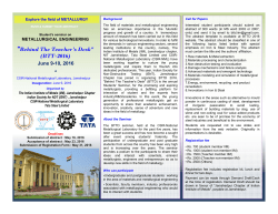 "Behind The Teacher`s Desk" (BTT-2016)