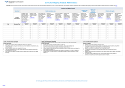 Curriculum Mapping Template: Mathematics 2