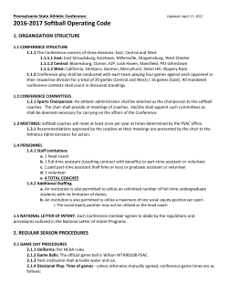 Softball - Pennsylvania State Athletics Conference