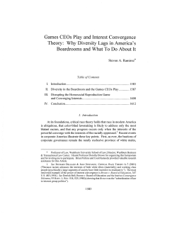 Games CEOs Play and Interest Convergence Theory