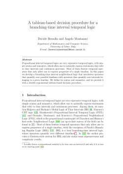 A tableau-based decision procedure for a branching
