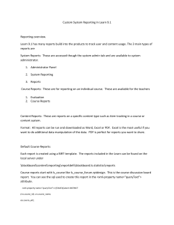 CustomSystemReportingInLearn9