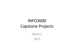 COMP3615,5615 and INFO3600 Capstone Projects