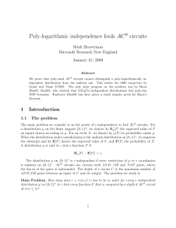 Poly-logarithmic independence fools AC circuits