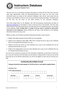 Instructors Database