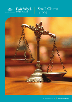 Fair Work Ombudsman - Small Claims Guide