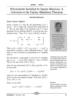 A converse to the Cayley-Hamilton theorem