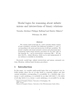 Modal logics for reasoning about infinite unions and