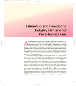 Estimating and Forecasting Industry Demand for Price