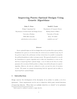 Improving Pareto Optimal Designs Using Genetic Algorithms
